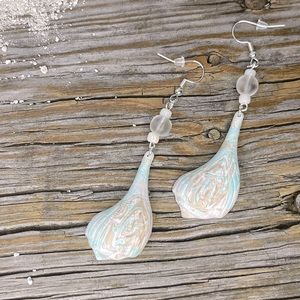 Polymer Clay Seashell Earrings
